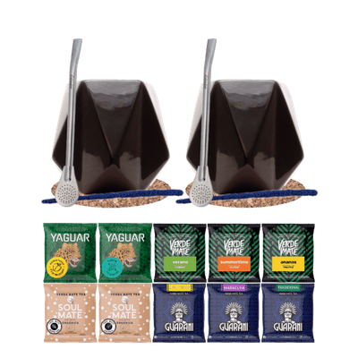 Kit de Yerba Mate 10x50g 2x Calabash + 2x Bombilla