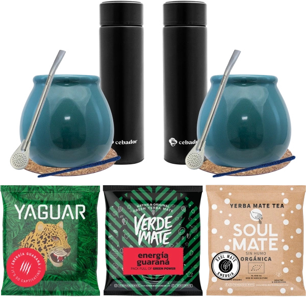 Kit de Yerba Mate pentru două persoane Energia Calabash