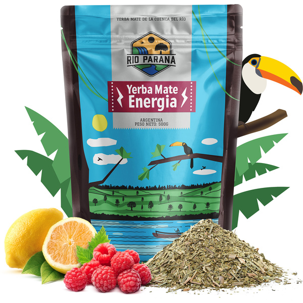 Set de Yerba Mate Rio Parana 500g 0,5kg Yerbomos XL + Calabash + Bombilla
