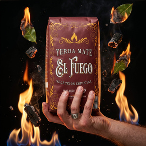 Set de Yerba Mate: El Fuego Elaborada 1kg + Calabash + Bombilla