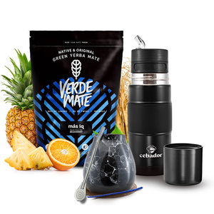Kit de Yerba Mate Verde Mate Mas IQ 500g 0,5kg Yerbomos + Calabash + Bombilla