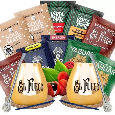 Yerba Mate Starter Kit pentru două persoane 10x50g 500g