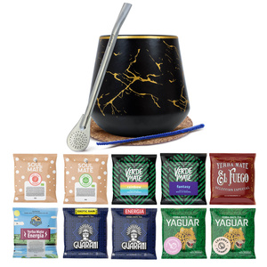 Set Yerba Mate: mostre 10x50g Calabash + Bombilla