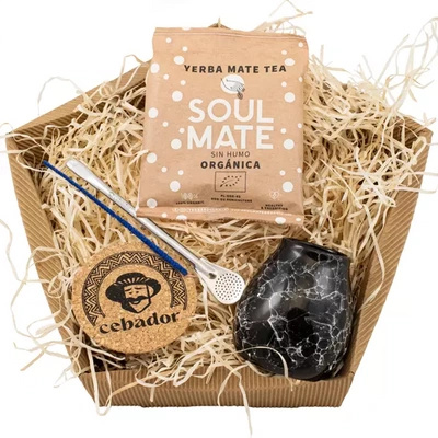 Set de cadou de Yerba Mate: Soul Mate Energia 50g + Calabash + Bombilla