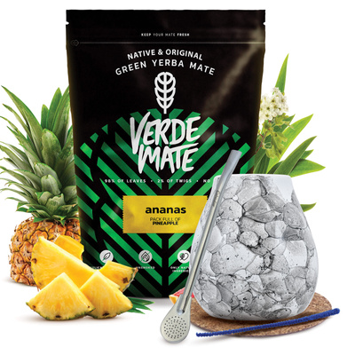 Set de Yerba Mate Verde Mate 500g 0,5kg Calabash + Bombilla