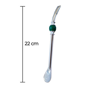 Bombilla Grande with green stone