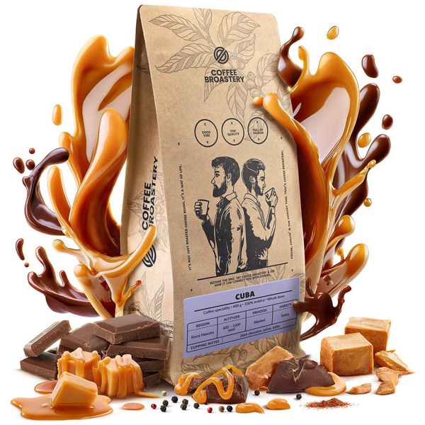 Bro Coffee Roastery - Cafea boabe întreagă Cuba Sierra Maestra Speciality 400 g