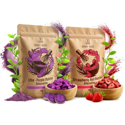 Set de matcha colorate: Red Matcha + Purple Matcha