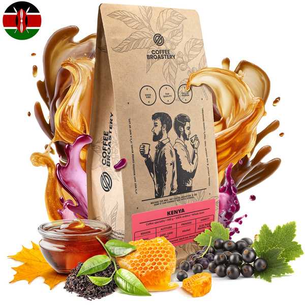Bro Coffee Roastery - Cafea boabe întreagă Kenya Nyeri Speciality 400 g