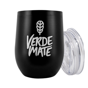 TermoLid – cană termică pentru yerba mate cu capac – Verde Mate (negru) – 350 ml