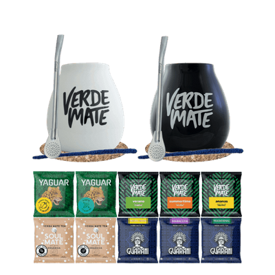 Kit de Yerba Mate 10x50g 2x Calabash + 2x Bombilla