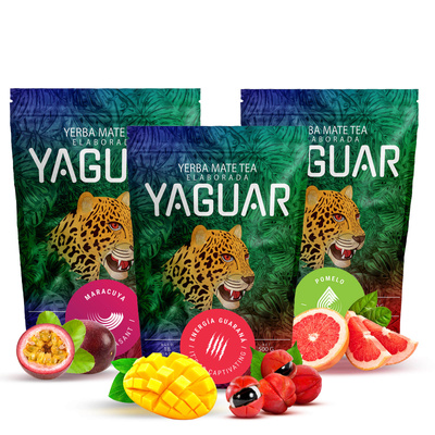Yerba Mate Yaguar set various types 3x500g