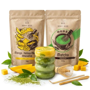 Set pentru Matcha Latte colorat: Matcha + Yellow Matcha + accesorii