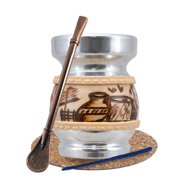 Set de accesorii pentru yerba mate: Palo Santo + Bombilla