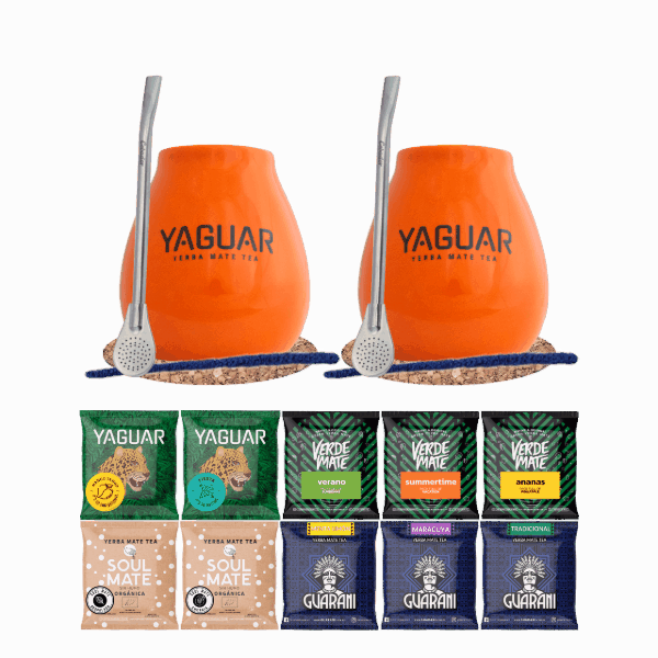 Kit de Yerba Mate 10x50g 2x Calabash + 2x Bombilla