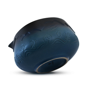 Matchawan – Bol ceramic Matcha cu gura de scurgere – Mountain (albastru)