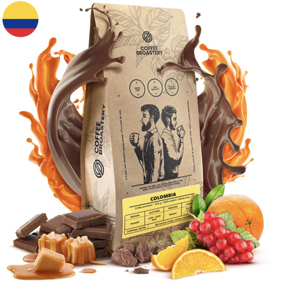 Bro Coffee Roastery - Cafea boabe întreagă Colombia Medellin Premium 400g