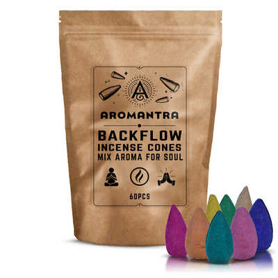 Conuri de tămâie cu flux invers MIX (60 buc.)