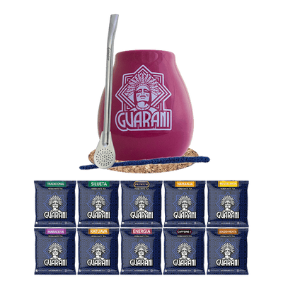 Kit de Yerba Mate 10x50g Calabash + Bombilla