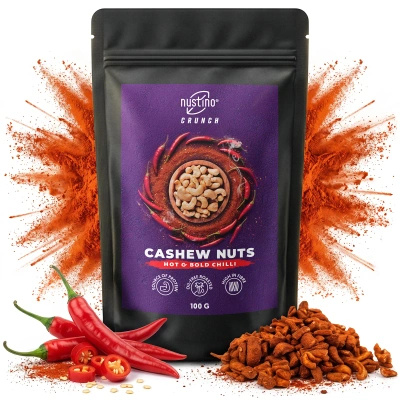 Nustino Crunch – Caju prăjit – Hot & Bold Chilli 100 g