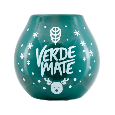Calcan din ceramică cu logo Verde Mate - Winter Time 350ml