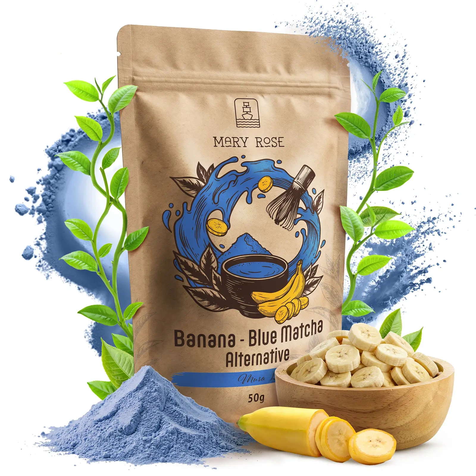 Mary Rose Blue Matcha Alternative Banană