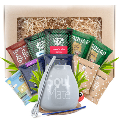 Set de cadou de Yerba Mate 10x50g 500g Calabash + Bombilla