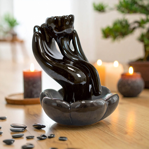 Suport de tămâie conic Hand of Wisdom