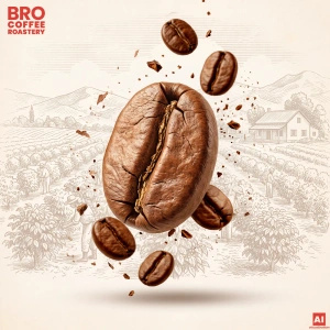Bro Coffee Roastery – Cafea boabe Crema Tango 400 g