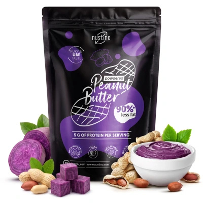 Nustino – Unt de arahide pudră – Ube (fără zahăr adăugat) 400 g